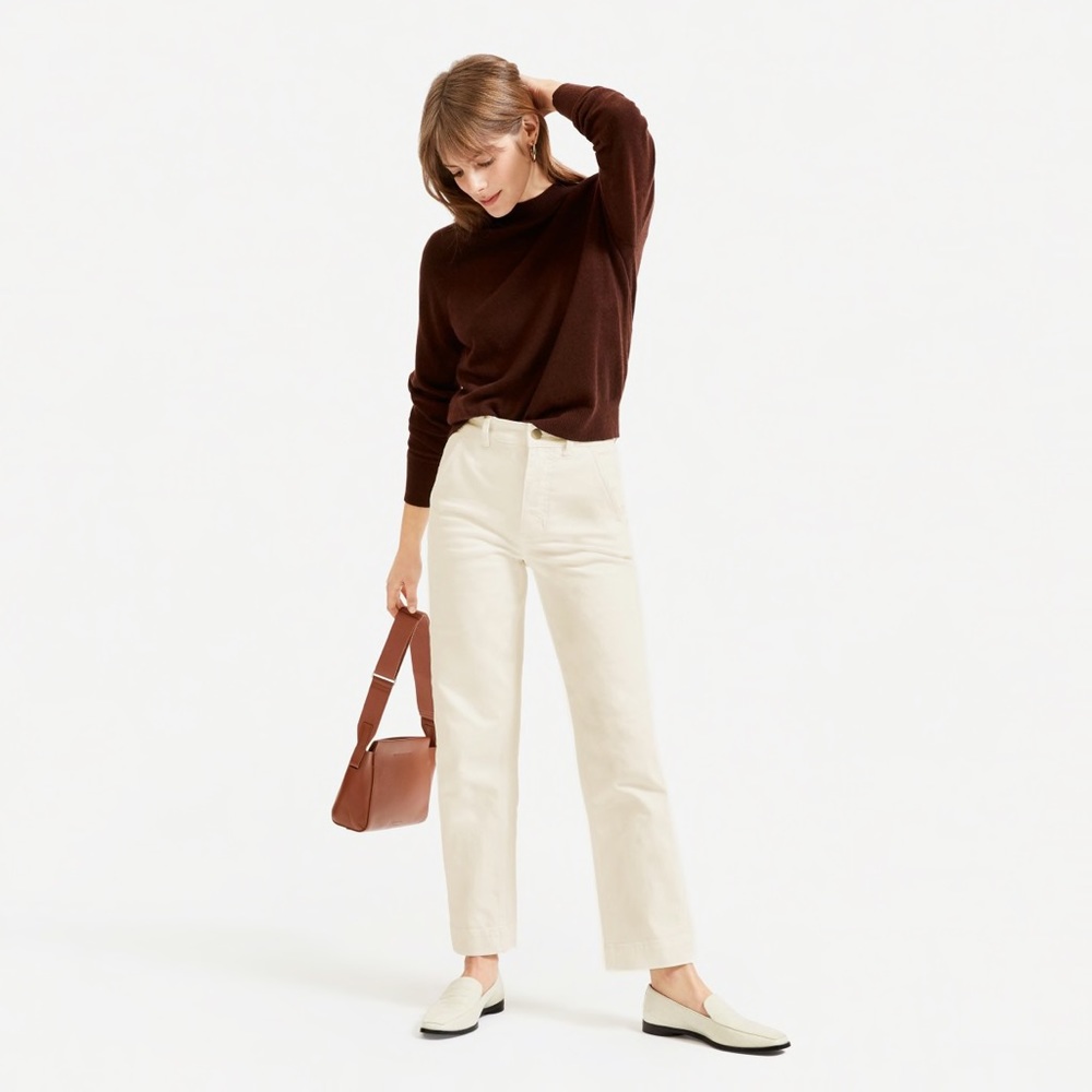 Everlane Straight Leg Crop Tall in Sandstone